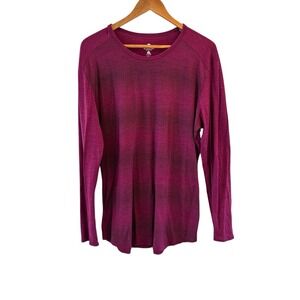 Segments Tee Womens XXL Merino Wool Base Layer Long Sleeve Crew Pink Outdoor